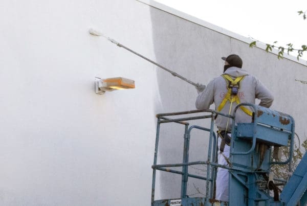 man roller painting the wall